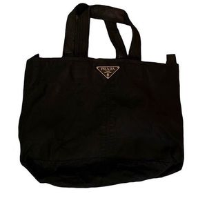 Prada nylon tote in black